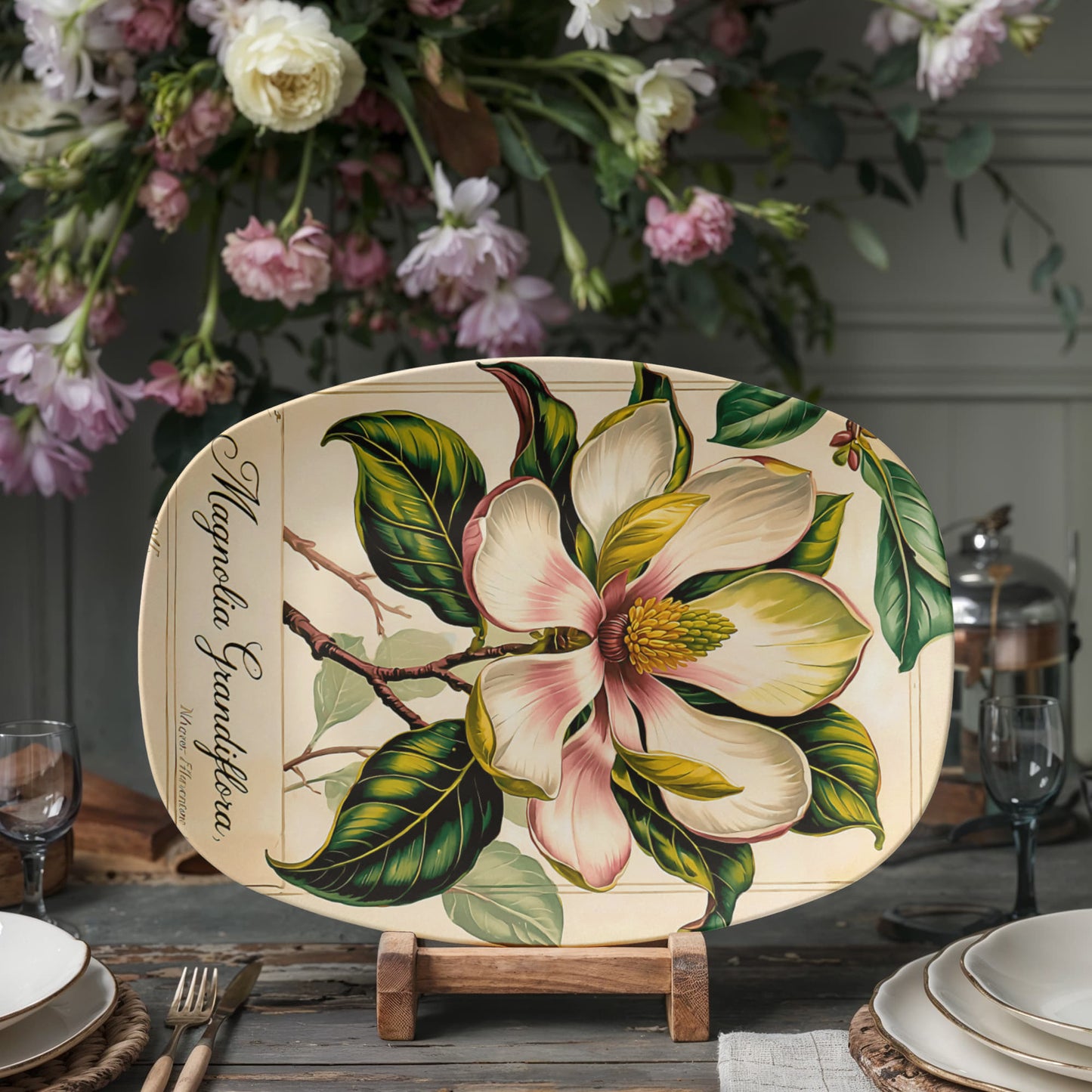 Vintage Floral Platter